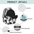 thumbnail image 3 of Boho Cat Aesthetic Student School Backpack Floral Cat and Moon Artwork Pattern Watercolor Artistic Design Bookbag, 3 of 6
