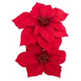 thumbnail image 1 of Adorno Navideño Holiday Time Flor de Nochebuena Roja 2 Piezas, 1 of 4