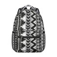 thumbnail image 1 of Traditional Rustic Home Decor Inspired School Backpack with Ethnic and Bohemian Style Patterns, Durable Waterproof Material, Adjustable Straps, Large Capacity Artistic Bag for Student, 1 of 5