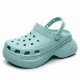 thumbnail image 1 of Platform sandals, slippers, color: green, size: 39-40, 1 of 6