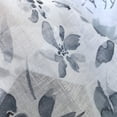 thumbnail image 5 of Valance for Window Kitchen Curtain 15 Inch Length Dark Blue and Gray Flower Print on Linen Texture Sheer Short Small Curtains for Bathroom 56" W x 15" L Multicolor,1 Panel, 5 of 6