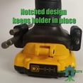 thumbnail image 6 of Side Mount MAGNETIC Bit Holder for Dewalt 20V or Craftsman V20 Drill or Driver - 2 Slot Pass Thru Black - Galactic Gadgets, 6 of 6