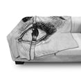 thumbnail image 3 of Eyeball Soft Flannel Fleece Throw Blanket, Female Eye Makeup Themed Artwork Sketch Illustration Vintage Design, Cozy Plush for Indoor and Outdoor Use, 60" x 80", Black and White, by Ambesonne, 3 of 6