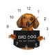 thumbnail image 2 of Reloj de pared de perro salchicha, decoración de pared, lindo, creativo, redondo, práctico, reloj colgante para cachorro, reloj colgante silencioso 38 centímetros, 2 of 8