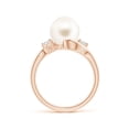 thumbnail image 2 of ANGARA Classic Freshwater Cultured Pearl Bypass Ring in 14K Rose Gold for Women | June Birthstone, Birthday, Anniversary, Jewelry Gift for Women | Pearl Ring, 2 of 9