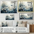 thumbnail image 4 of Designart "Winter Harmony In Blue And White Forest I" Forest Floater Framed Canvas Wall Art, 4 of 5
