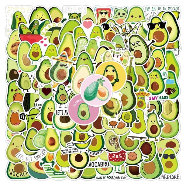 Pegatinas De Grafiti De Aguacate Para Niños Y Niñas, Pegatinas Impermeables, Papelería, Nevera, Botella De Agua, Guitarra, 50 Uds. Cateissary HA036975-00
