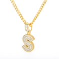 thumbnail image 1 of Collar con letras iniciales de Bling Savage para mujer, colgante de acero inoxidable 26 AZ, collar de cadena de hielo brillante, joyería de Hip Hop para hombres Tan Jianjun  unisex, 1 of 2