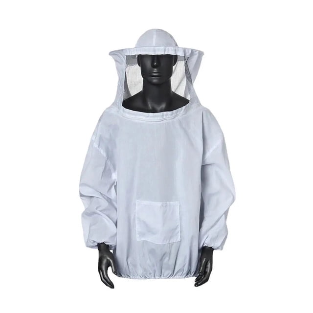 Veste de Protection Apicole Voile Blouse Apiculture Chapeau Manche Apiculteur Costume Anti-Abeilles Anti-Morsure d'Abeilles Vêtement Agricole Combinaison, Protection Complète