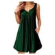 thumbnail image 2 of Vestido de mujer Chaleco con botones plisados ​​Camiseta Vestido sin mangas con bolsillo informal, Verde oscuro, XL Methold AP002060-29, 2 of 6