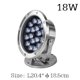 thumbnail image 3 of Lámparas de fuente LED de acero inoxidable IP68, luces de piscina impermeables, lámparas subacuáticas LED ajustables de 12 V/24 V, luces de estanque RGB, 3 of 5