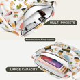thumbnail image 3 of Canvas Shopping Bag for Women Canvas Shoulder Bag Sushi Crossbody Handbag Casual Tote for Travel Work Gym, 3 of 5