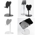 thumbnail image 2 of Desktop Foldable Metal Phone Holder Heart Shaped Tablet Mount Support Adjustable Angles Shockproof For Watching Videos, 2 of 9