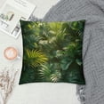 thumbnail image 2 of Acheng Palm Leaves with Lush Branches and Leaves Tropical Jungle Palm Leaves Plush Pillowcase White, 2 of 5