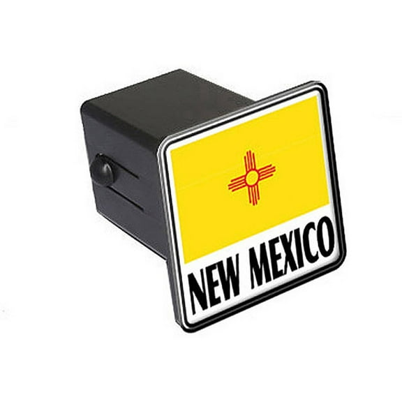 New Mexico, Flag 2" Tow Trailer Hitch Cover Plug Insert