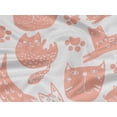 thumbnail image 5 of oneOone Rayon Dark Peach Orange Fabric Cat Dress Material Fabric Print Fabric By The Yard 56 Inch Wide-7UY, 5 of 6