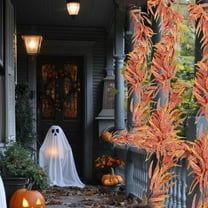 Fmbmuo Autumn Fall Maple Leaf Vine Garland for Fall Decor, Modern Style, Outdoor Safe