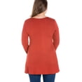 thumbnail image 3 of 24seven Comfort Apparel Long Sleeve Swing Plus Size Tunic Top, 3 of 3