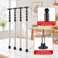 Rectractable Claws 10ft Retractable Dust Barrier Poles Kit for Construction and Renovation ...