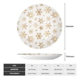 thumbnail image 2 of Disketp gold Snowflake print Ceramic Plate Dinner Plates Bone China Decorative Plates Art Ceramic Ornaments for Wall Hanging Decoration -8in, 2 of 6