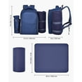 thumbnail image 3 of Beach Day Backpack for Couples – Insulated Cooler Picnic Bag with Utensils, Navy Blue, 3 of 11