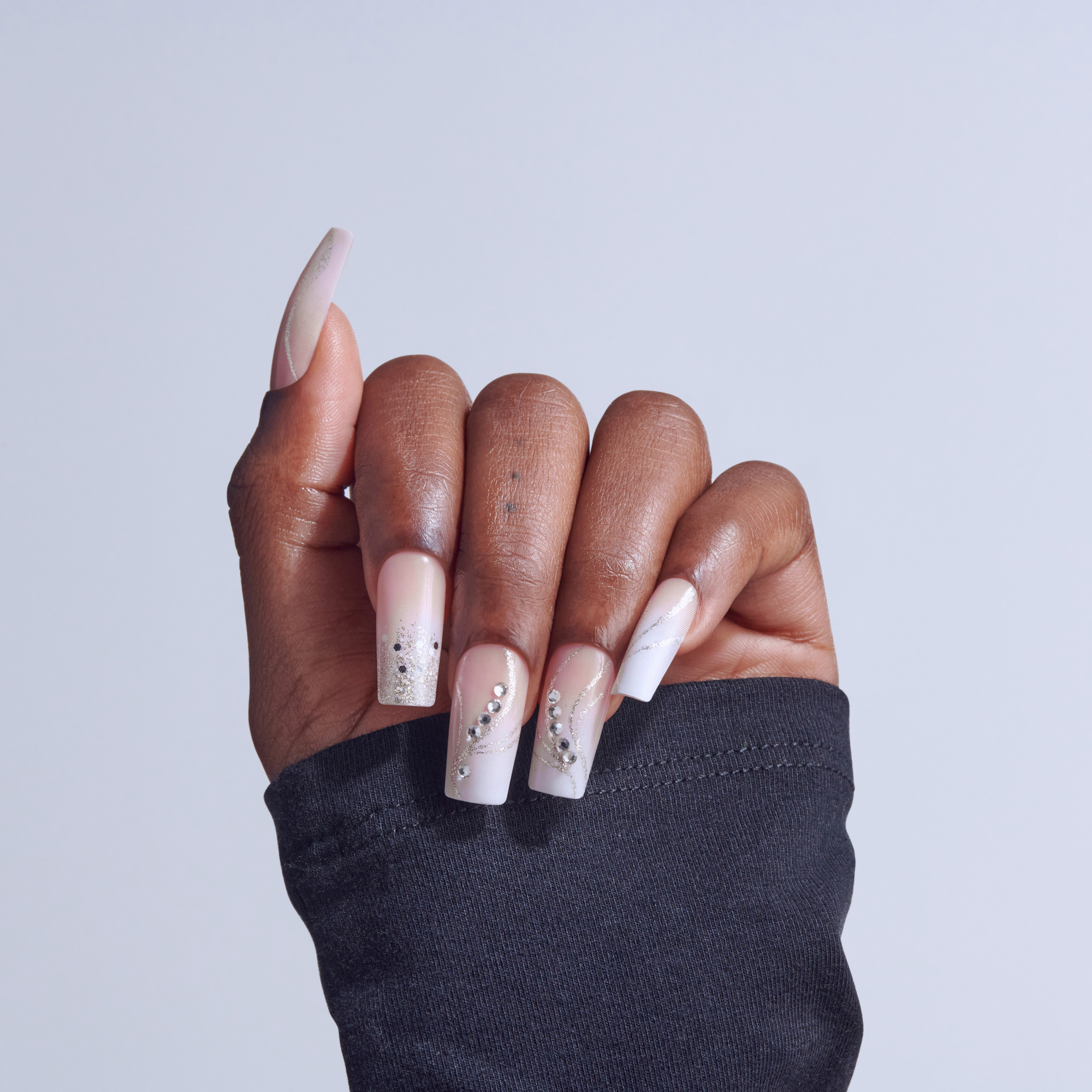 Kiss Glam 3D & Jeweled Long Square Press-On Nails photo 2