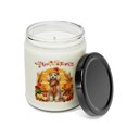 thumbnail image 2 of Happy Thanksgiving Poodle Give Thanks Fall Beanie Scarf Welcome Soy Wax Candle Poodles Dog Lover Gifts Idea 9oz White Birch & Black Pepper Candle - 00020, 2 of 5