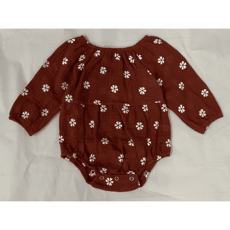 

GXFC Infant Girl Fashion Romper Baby Girl Flower Printed Long Sleeve Comfortable Breathable Bodysuit Kids One-Piece 0-18M