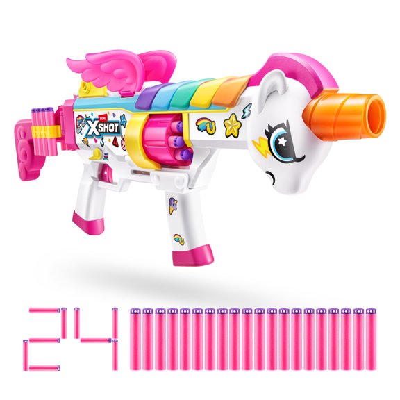 XSHOT Big Rizz Blastercorn 24 fléchettes à technologie Air Pocket de ZURU, Dart Blaster jouet pour garçons et filles, adolescents et adultes âgés de 8 ans et plus