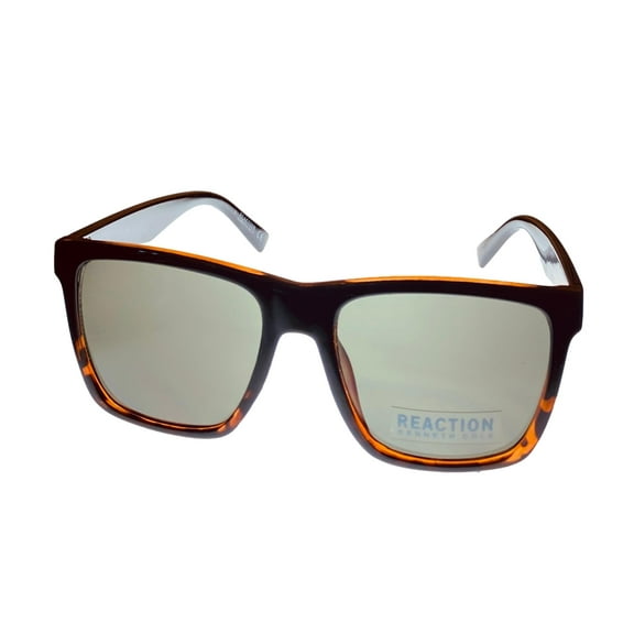 Kenneth Cole Reaction Mens Black to Tortoise Square Plastic Sunglass KC1417. 5N