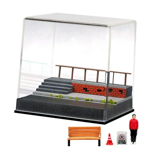 Vitrina de Exhibición de Maquetas de Vehículos a Escala 1/64, Escena de Estacionamiento para Adorno de Coche Deportivo