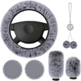 thumbnail image 2 of 1Set of Car Steering Wheel Cover Elastic Cover Wool Thick Gray, 2 of 4
