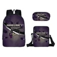 thumbnail image 1 of My World Schoolbag, Backpack, 3D Printing Cartoon Student Schoolbag Three-piece Set-week, 1 of 4