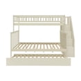 thumbnail image 4 of Tcbosik Twin Over Full Size Bunk Bed with Trundle, Wood Bed Frame with Open Shelves, Stairs and Guardrail, Space Saving, Cream, 4 of 10