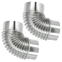 WEUVEB 2-Pack Stainless Steel Chimney Pipe Elbow for Stove and Fireplace Venting