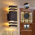 thumbnail image 4 of Lámpara de pared exterior DASTOR, paquete de 4, LED marrón IP65, 110 V, 4 of 6