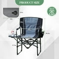 thumbnail image 3 of Studyset Oversized Camping Directors Chair,Portable Folding Lawn Chairs for Adults Heavy Duty with Side Table,Pocket,Outdoor Foldable Camp Chair for Beach,Fishing,Picnic,Lawn,Concert,2 Pack, 3 of 7