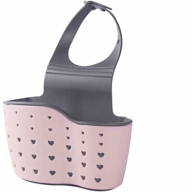 Soporte de esponja para fregadero de cocina, canasta colgante para almacenamiento de grifo, correa ajustable para el hombro que se puede colgar, orificio de drenaje para secar WD.WDQZL Hogar