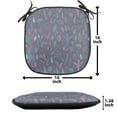 thumbnail image 5 of Floral Chair Seating Cushion Set of 12, Modern Fall and Winter Botany in Tones, Seat Pads for Office with Anti-slip Backing, 16"x16", Purpleblue Multicolor, by Ambesonne, 5 of 7