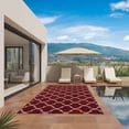 thumbnail image 2 of Deep Red Morocco Outdoor Rug 3x5 Ft, Non Slip Washable Area Rug, Retro Farmhouse Quatrefoil Plaid Patio Rugs Carpet Runner, Large Floor Mat for Indoor/Outdoor Deck Porch Camping, 2 of 8