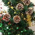 thumbnail image 5 of 10/20/30 Pieces 2 Inch Christmas Natural Pine Cones Snow Tipped Natural Pine Cone with 5 Inch Green Wired Pick for Christmas Tree Decoration Home Party Holiday Decor, 5 of 7