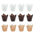 thumbnail image 6 of COSMOBETTY 1set Tulip Shape Cake Liners Oil And Baking Cups For Cupcakes Muffins And Desserts Cake Wrappers Natural, 6 of 8