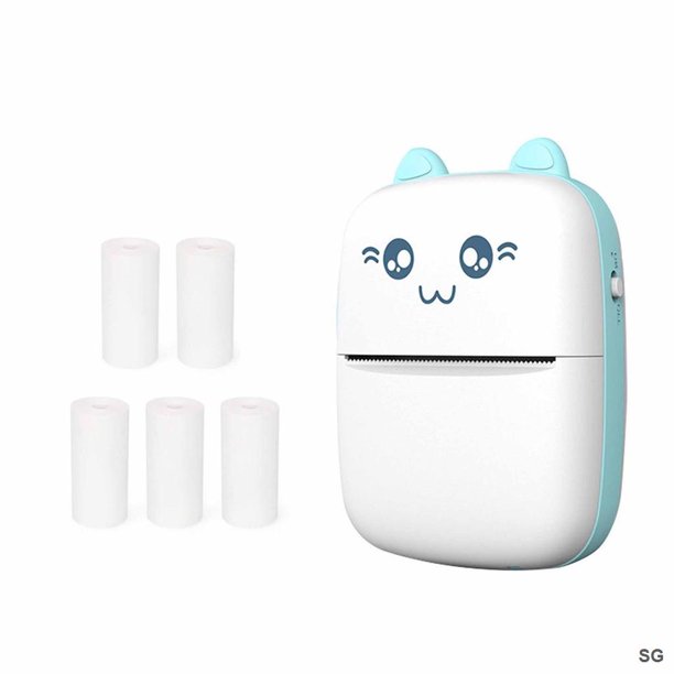 Mini Impresora Térmica Portátil De Dibujos Animados/De Bolsillo Inalámbrica Bluetooth Para Android/Ios