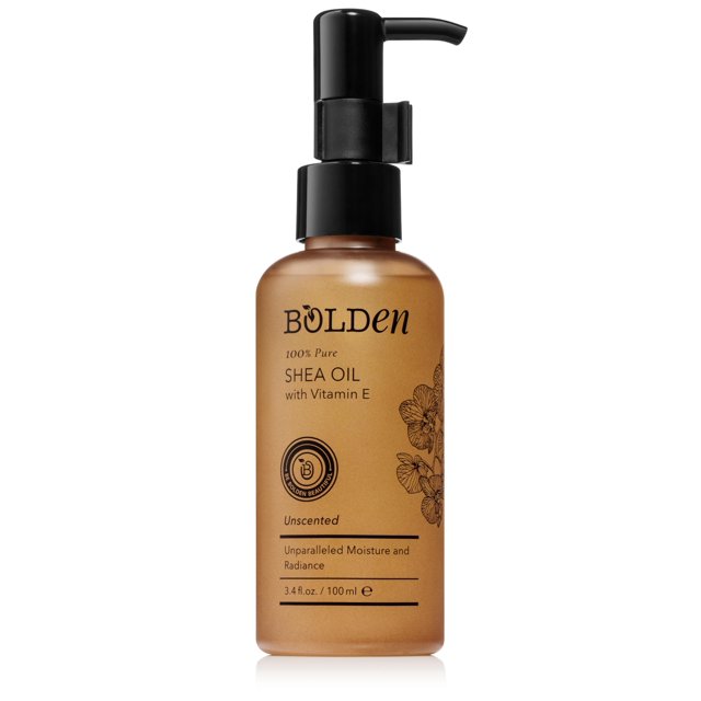 ACEITE DE KARITÉ BOLDEN con vitamina E | Naturales | Humedad y luminosidad incomparables para la piel y el cabello | SIN PERFUME | 3,4 onzas líquidas