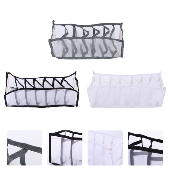 WHAMVOX  3 Pcs Stackable Underwear Storage Box Organization and Dressing