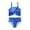 Blue, variant on Big Girls Swimsuit Children'S Two Piece Fashion Gradient Beauty Fish Scale Princess Cute Bikini Swimwear Size 8-9T