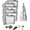 L, variant on Bolsas De Conservación DeAluminio, Reusable Aluminum Foil Food Storage Bags, Airtight Seal for Freezer Fridge Pantry, 3 Sizes Thick Stand-Up Pouches, for Meat Fruit Vegetables Snacks