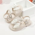 thumbnail image 5 of Xijirk Girls Thick Heel Sandals Open Toe Fashionable Cute Pearl Lace Princess Sandals,Size 10, 5 of 8