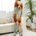 thumbnail image 2 of Cute Doggie Teacup Women's Long Sleeve Flannel Pajama Set Sleepwear S, 2 of 5