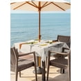 thumbnail image 4 of Square Outdoor Tablecloth with Umbrella Hole Sage Green Boho Outside Table Cloth Waterproof Patio Table Cover Geometric Bohemian Color Block Zipper Tablecloths for Picnic Party Camping 54x54 Inch, 4 of 8
